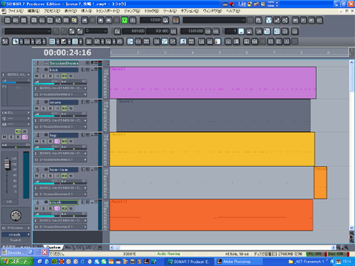 【session drummer 2】で【shuffle 002】を作成して見ました.