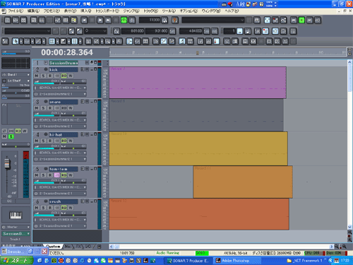 【session drummer 2】で【bossa nova】を作成して見ました.
