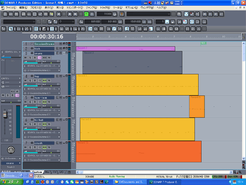 【session drummer 2】で【4beat_001】を作成して見ました.