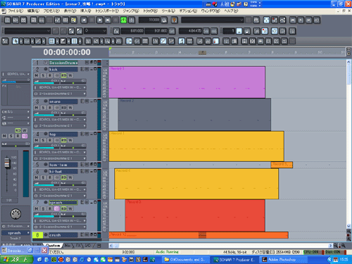 【session drummer 2】で【4beat_002】を作成して見ました.