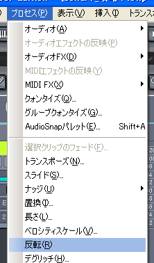 【プロセス(P)】から【反転(R)】を選択します.
