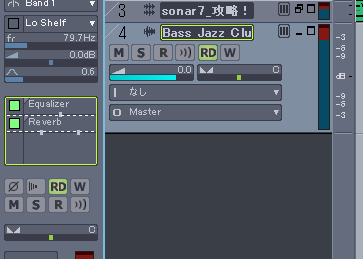 【Bass Jazz Club】と言う名前を持ったモノラル【Audio】トラックが新規に【挿入】されました.